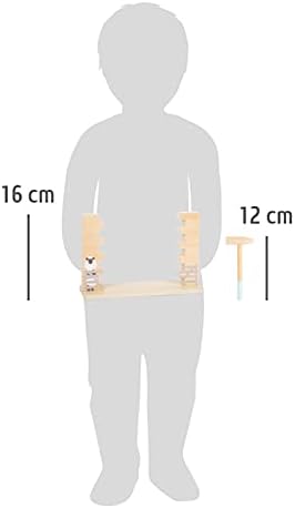 small foot Wackelmauer "4 Friends" – Holz Gesellschaftsspiel für Kinder ab 4 Jahren mit zwei Hämmern, Spaß für die ganze