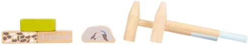 small foot Wackelmauer "4 Friends" – Holz Gesellschaftsspiel für Kinder ab 4 Jahren mit zwei Hämmern, Spaß für die ganze