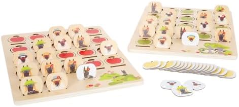 small foot Wackelmauer "4 Friends" – Holz Gesellschaftsspiel für Kinder ab 4 Jahren mit zwei Hämmern, Spaß für die ganze