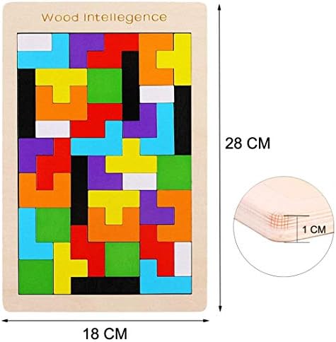 Montessori Spielzeug ab 4 Jahren – 3 in 1 Tangram Holzpuzzle für kreative Lernstunden, fördert räumliche Vorstellung und