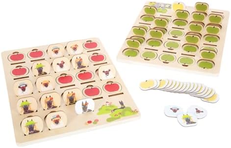 small foot Wackelmauer "4 Friends" – Holz Gesellschaftsspiel für Kinder ab 4 Jahren mit zwei Hämmern, Spaß für die ganze