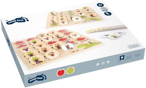 small foot Wackelmauer "4 Friends" – Holz Gesellschaftsspiel für Kinder ab 4 Jahren mit zwei Hämmern, Spaß für die ganze