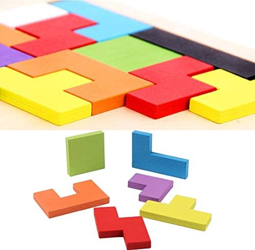 Montessori Spielzeug ab 4 Jahren – 3 in 1 Tangram Holzpuzzle für kreative Lernstunden, fördert räumliche Vorstellung und