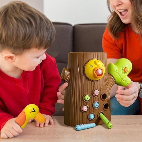 Schreiner Vogelspielzeug – Magnetisches Labyrinth für kleine Kinder, Kreatives Lernen und Spielen
