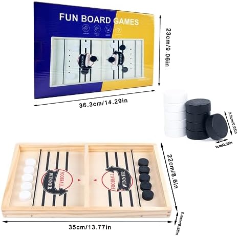 Sling Puck Spiel von – Tragbares Tischhockey Brettspiel für spannende Doppelkämpfe!