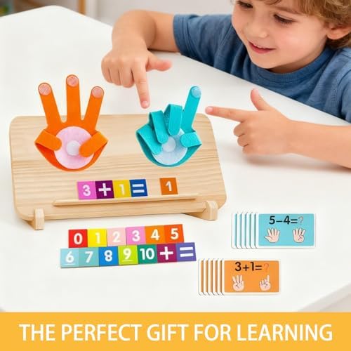 Montessori Spielzeug für 3-5 Jahre, pädagogisch wertvoll, Holz Mathe Lernspiele für Kinder, ideales Geschenk für Jungen