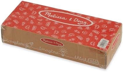 Melissa & Doug - Holz Autotransporter Set mit Kran und 6 Autos, Ideal für Kinder ab 3 Jahren