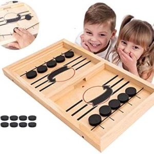 Schleuder Puck Brettspiele – 2 in 1 Sling Puck Tischspiele für spannende Familienabende