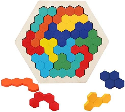 Montessori Spielzeug ab 4 Jahren – 3 in 1 Tangram Holzpuzzle für kreative Lernstunden, fördert räumliche Vorstellung und