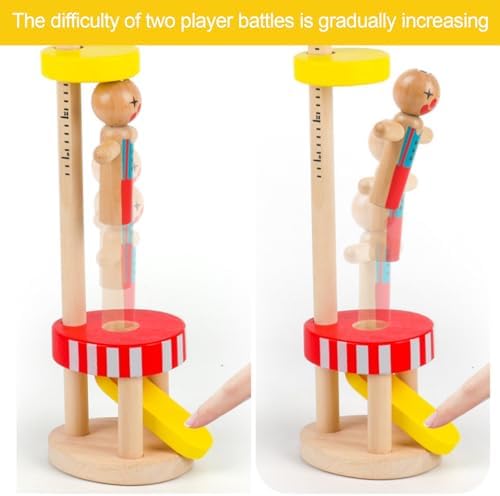 Montessori Spielzeug ab 3 Jahren, Clown Springendes Hammerspiel aus Holz für Motorik und Spaß für Kinder 3-12 Jahre