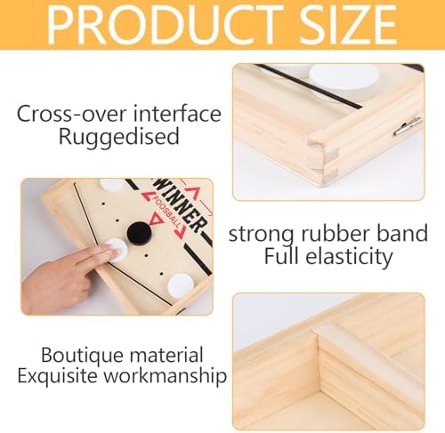 Sling Puck Spiel – 2-in-1 Tischhockey & Foosball – Schnelles Familienspiel für Eltern und Kinder!