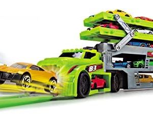 Dickie Toys Autotransporter 203747002 – Stapel- und Aufbewahrungsspielzeug für 36 Fahrzeuge, Ideal für kleine Autobauer!
