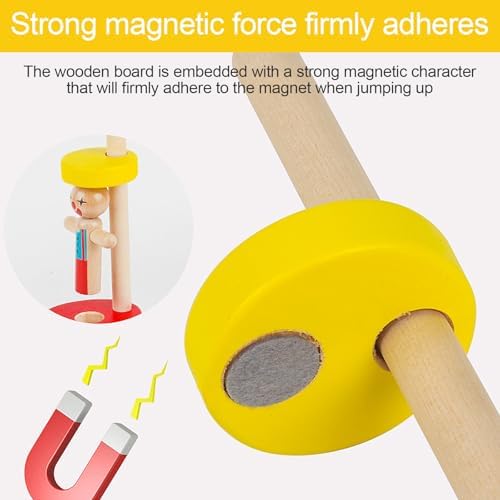 Montessori Spielzeug ab 3 Jahren, Clown Springendes Hammerspiel aus Holz für Motorik und Spaß für Kinder 3-12 Jahre