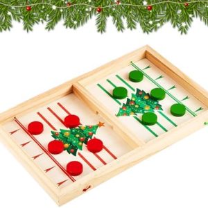 Schnelles Sling Puck Spiel aus Holz | Klassisches Entwicklungsspielzeug für drinnen und draußen | Perfekt für Geburtstag