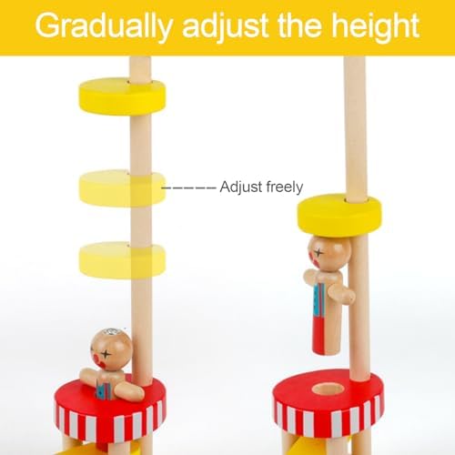 Montessori Spielzeug ab 3 Jahren, Clown Springendes Hammerspiel aus Holz für Motorik und Spaß für Kinder 3-12 Jahre