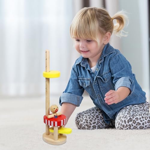 Montessori Spielzeug ab 3 Jahren, Clown Springendes Hammerspiel aus Holz für Motorik und Spaß für Kinder 3-12 Jahre