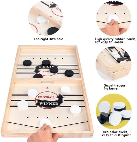 Sling Puck Spiel von – Tragbares Tischhockey Brettspiel für spannende Doppelkämpfe!