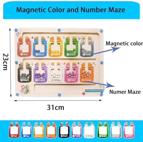 Montessori Werkzeugkoffer aus Holz für Kinder ab 2-5 Jahren – 29 Teile für Feinmotorik & Kreativität, ideales Geburtstag