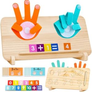 Montessori Spielzeug für 3-5 Jahre, pädagogisch wertvoll, Holz Mathe Lernspiele für Kinder, ideales Geschenk für Jungen