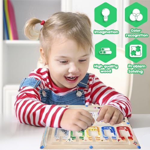 Montessori Werkzeugkoffer aus Holz für Kinder ab 2-5 Jahren – 29 Teile für Feinmotorik & Kreativität, ideales Geburtstag