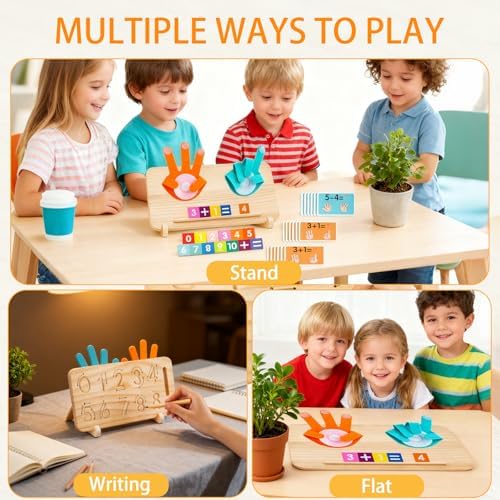 Montessori Spielzeug für 3-5 Jahre, pädagogisch wertvoll, Holz Mathe Lernspiele für Kinder, ideales Geschenk für Jungen