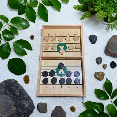 Sling Puck Spiel - Hochwertiges Holz Tisch Hockey für Familie & Freunde - Spaß für Erwachsene und Kinder!