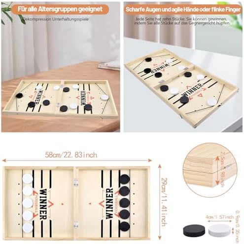 Sling Puck Spiel – Großes Tischhockey Brettspiel für Familien-Interaktion & Partys!