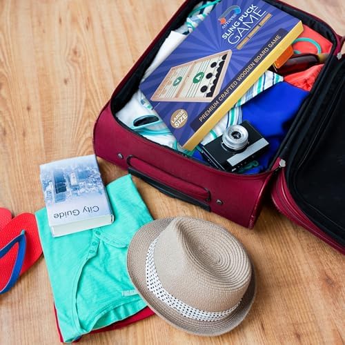 Sling Puck Spiel - Hochwertiges Holz Tisch Hockey für Familie & Freunde - Spaß für Erwachsene und Kinder!