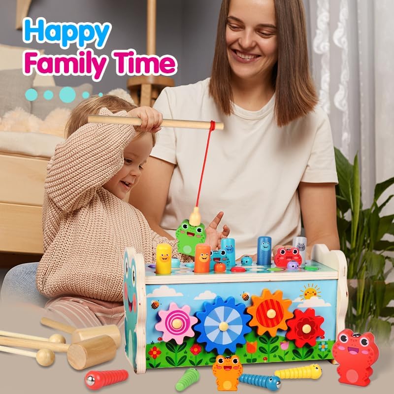 Holz Montessori Spielzeug für 1-3 Jahre: Xylophon und Hammerspiel für kreative Kids!